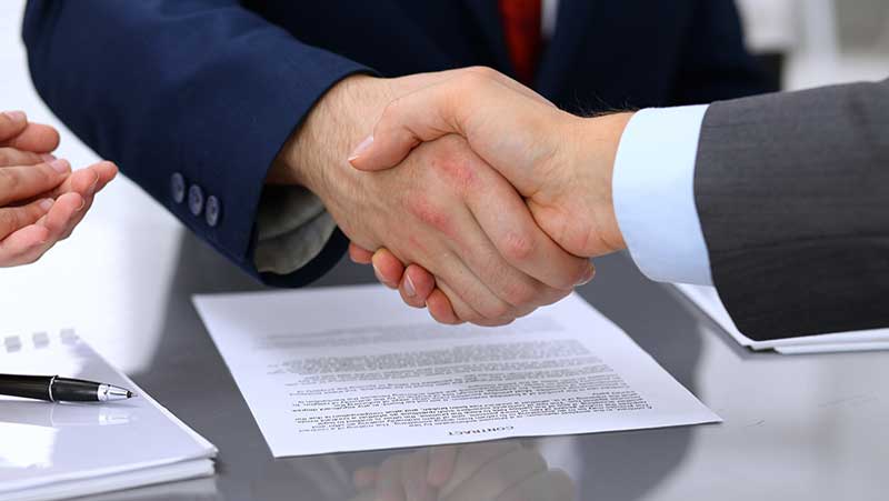 handshake over agreement