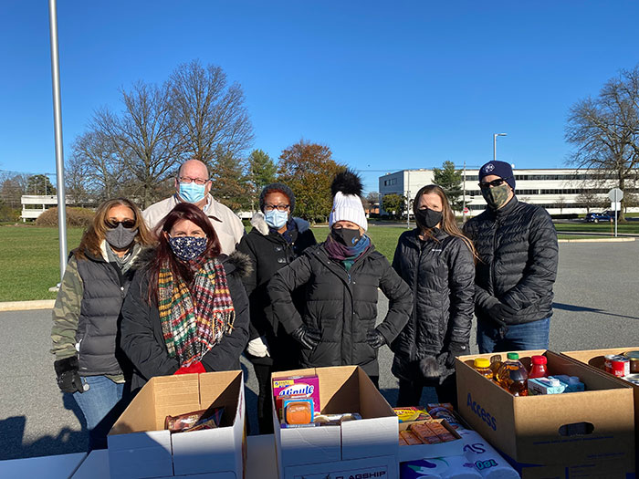 Morristown Office employees helping with food donations