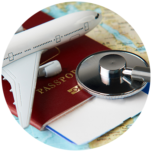 international travel medical passport map