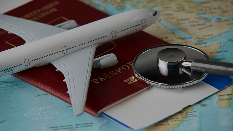 international travel medical passport map