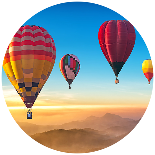 hot air balloons in sky