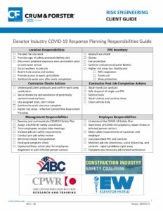 COVID-19 Elevator Industry Response Planning Guide icon