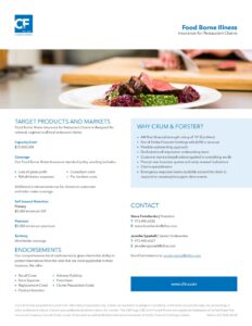Foodborne Illness Insurance for Restaurant Chains