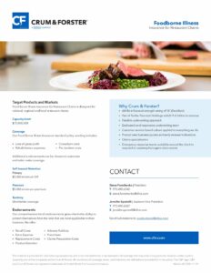 Foodborne Illness Insurance for Restaurant Chains