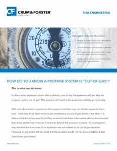 Propane Out-of-Gas Interruption of Service Safety icon