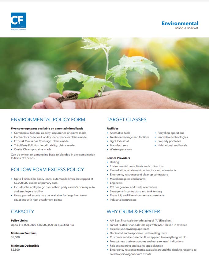 Environmental Middle Market Overview