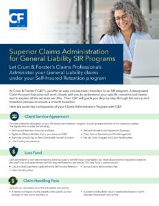 SIR Claim and Account Management Services